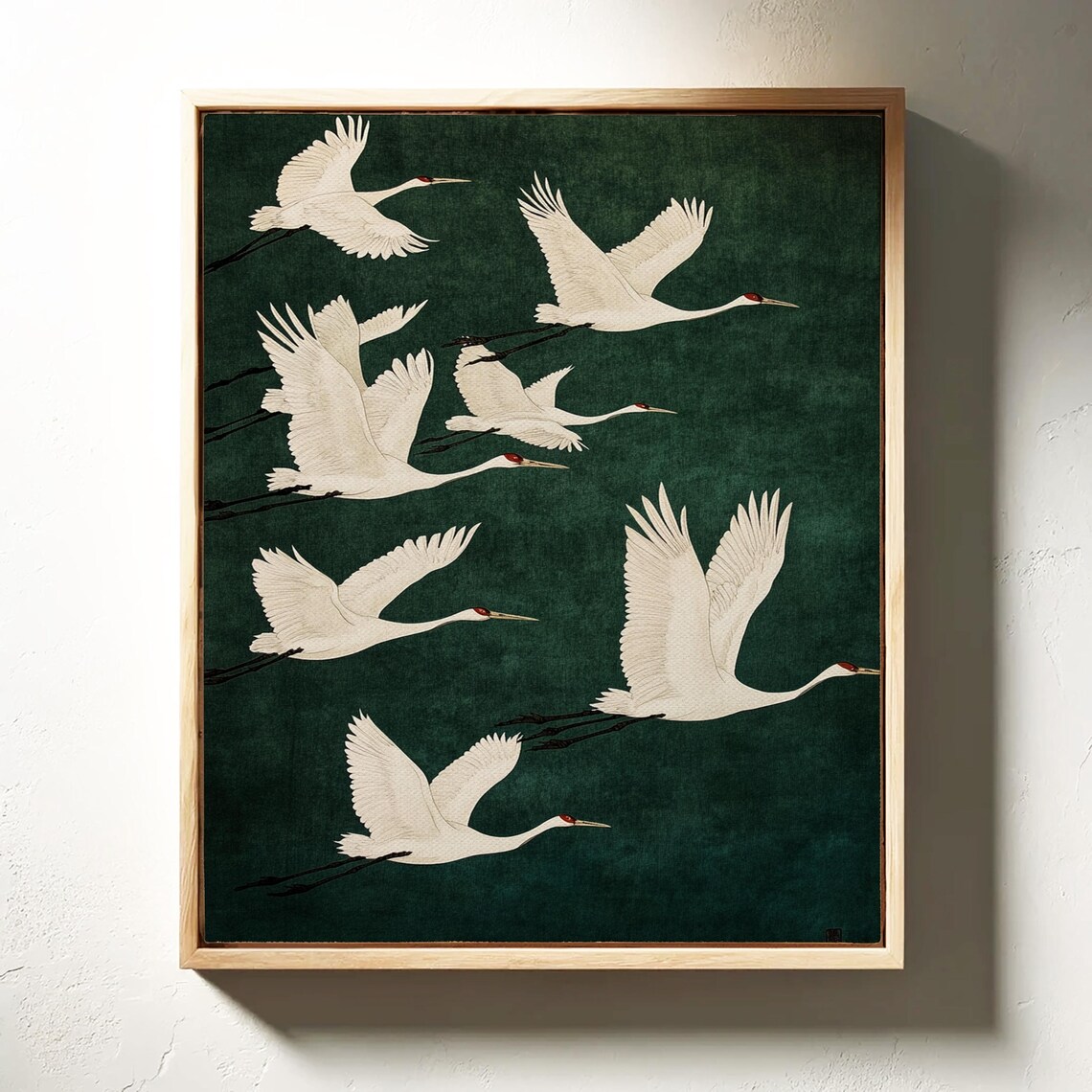 Sandhill Cranes In Flight, Minimalist Wildlife Poster - Image 4