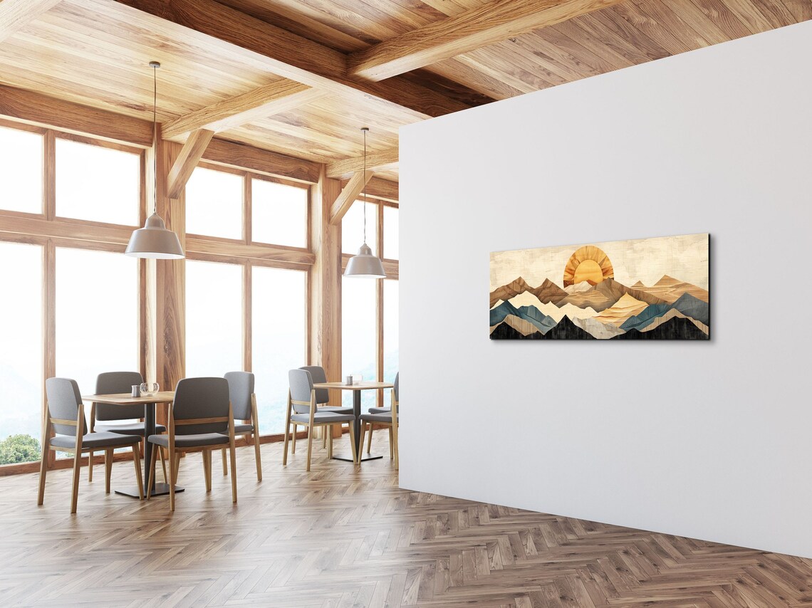 Western Mountain Range, Panoramic Art Print - Image 4