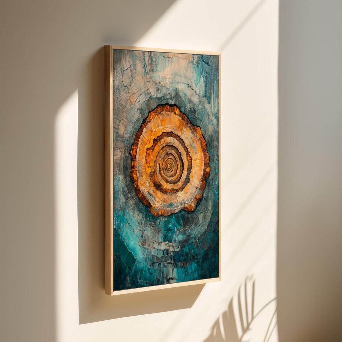 Abstract Geode Spiral, Petrified Wood Texture Art Print - Image 4