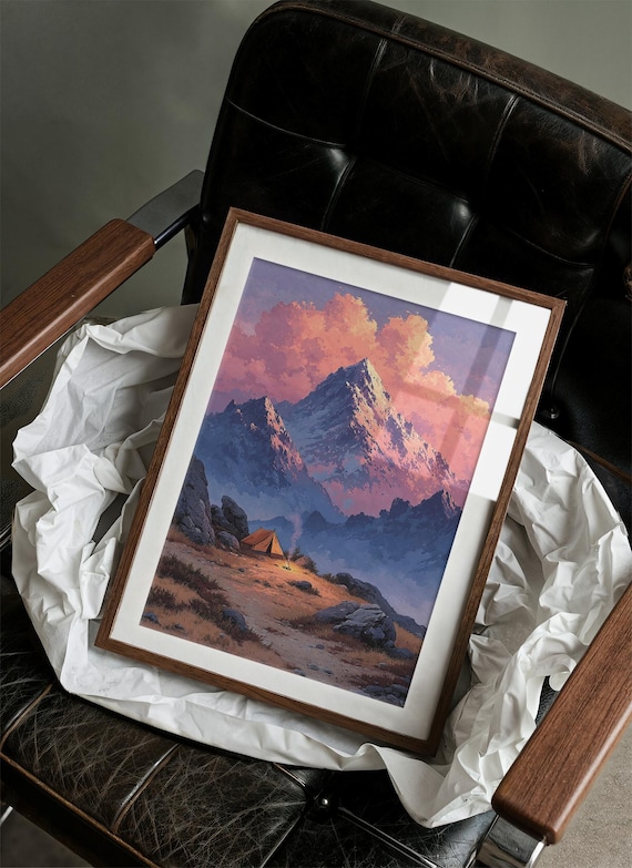 Sunset Camp Beneath Majestic Peaks