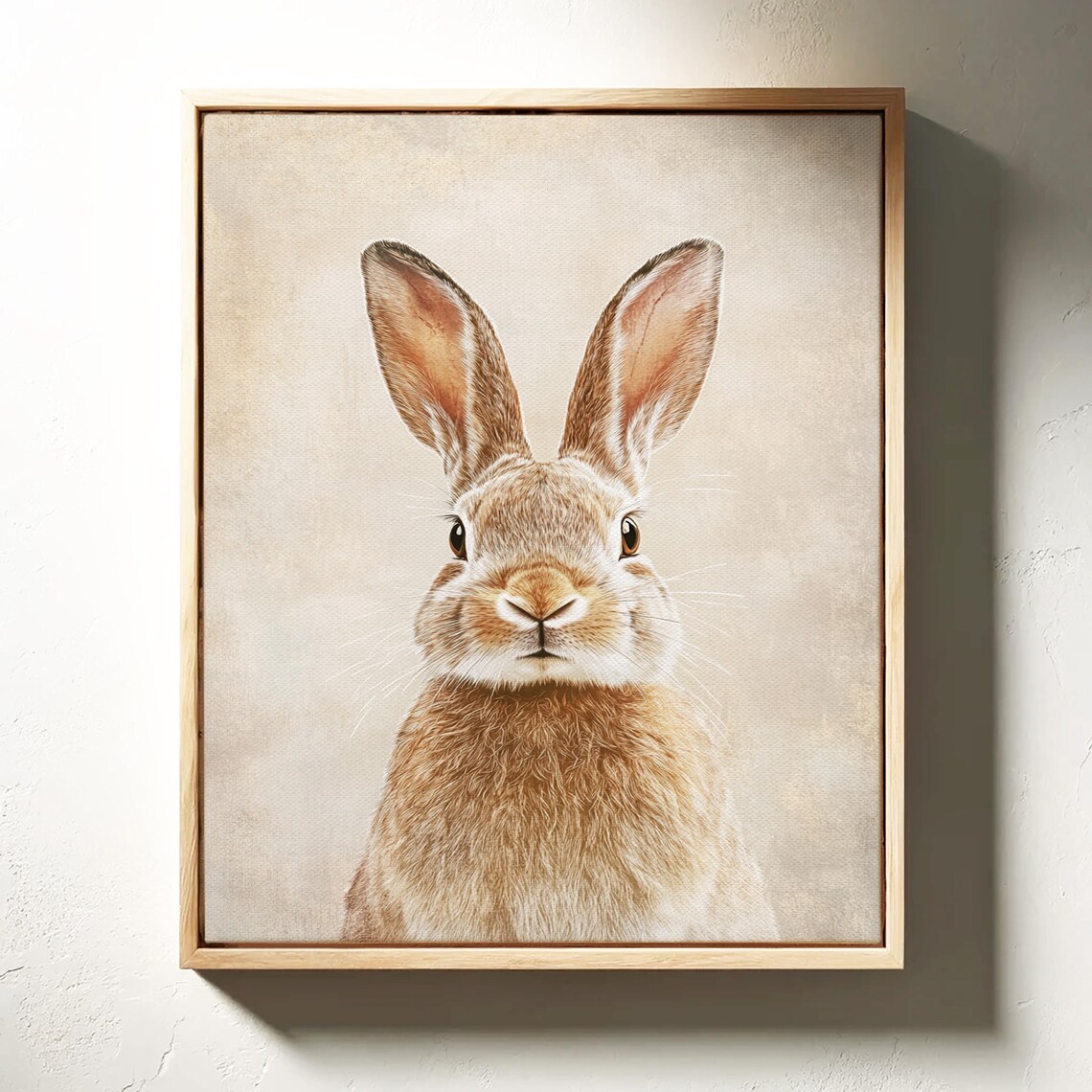 Rustic Bunny Portrait, Whimsical Animal Art Print - Image 6