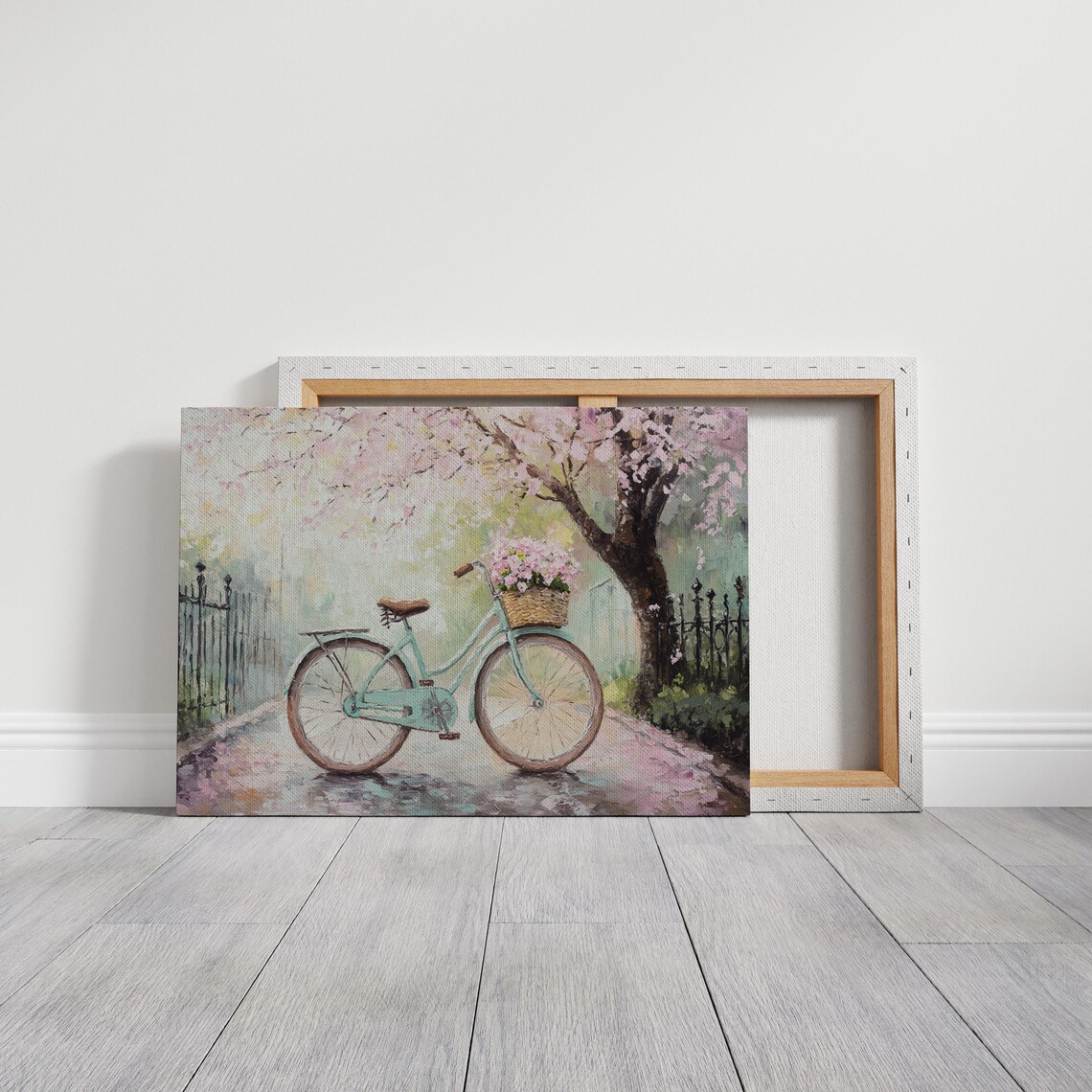 Vintage Bicycle, Romantic Spring Scene With Flowers - Image 3