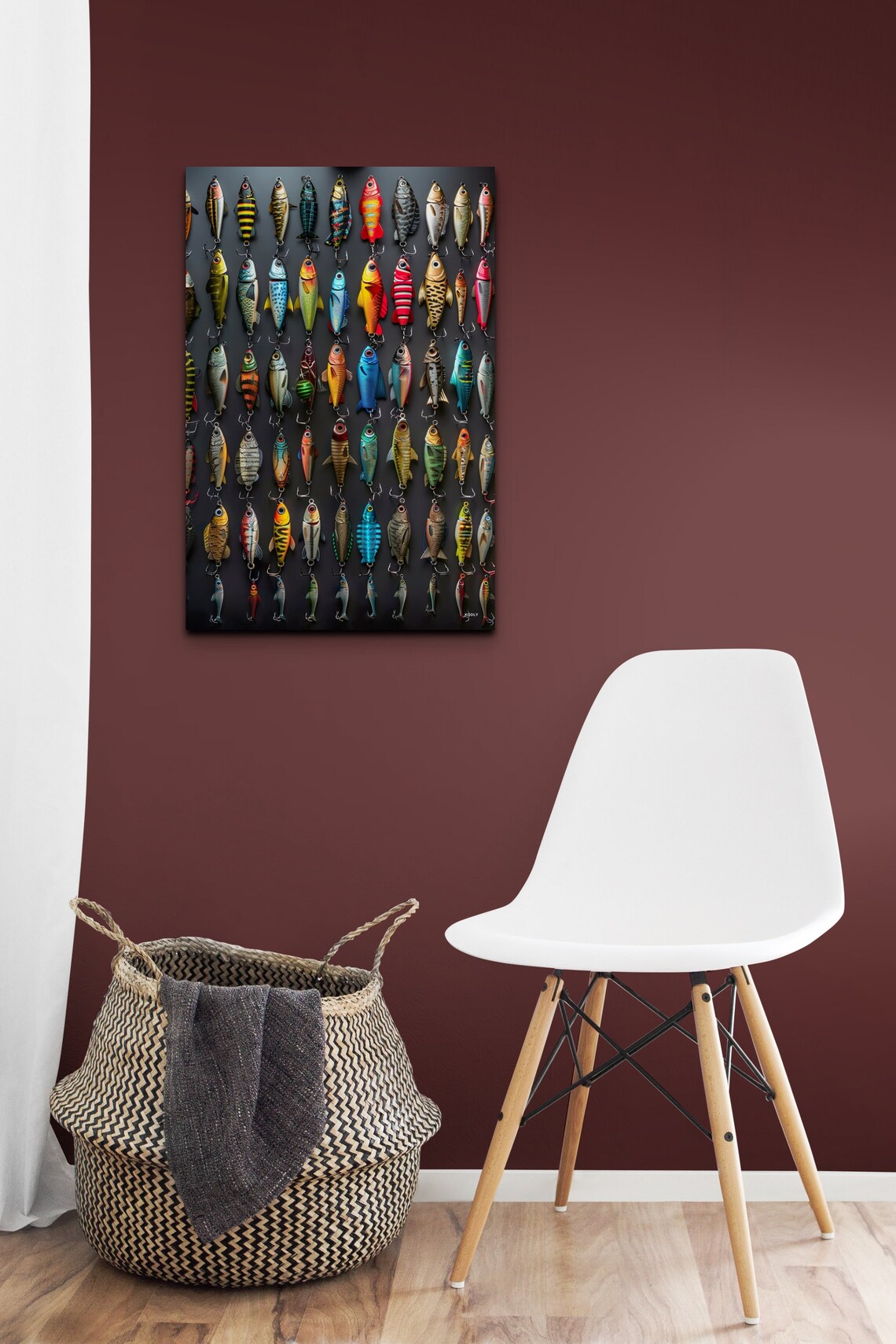 Fishing Lures Art Print, Man Cave and Lake Decor - Image 5