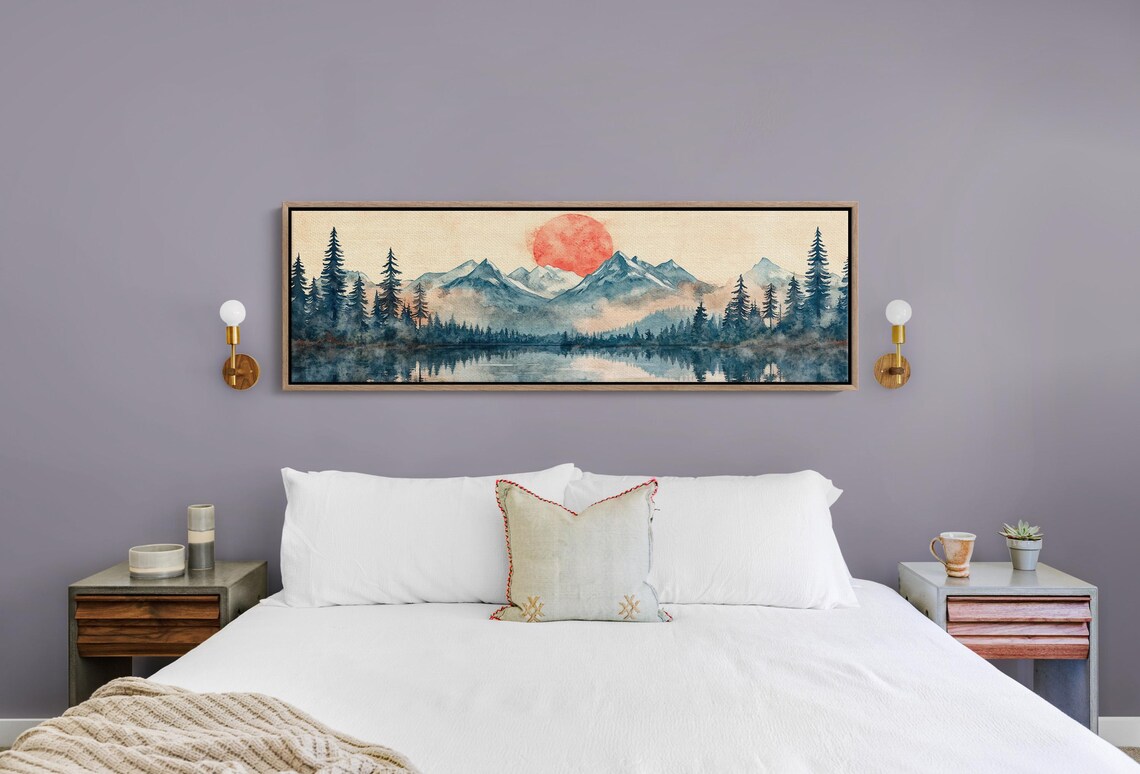 Mount Bear Watercolor Mountain Landscape, Nature Decor - Image 5