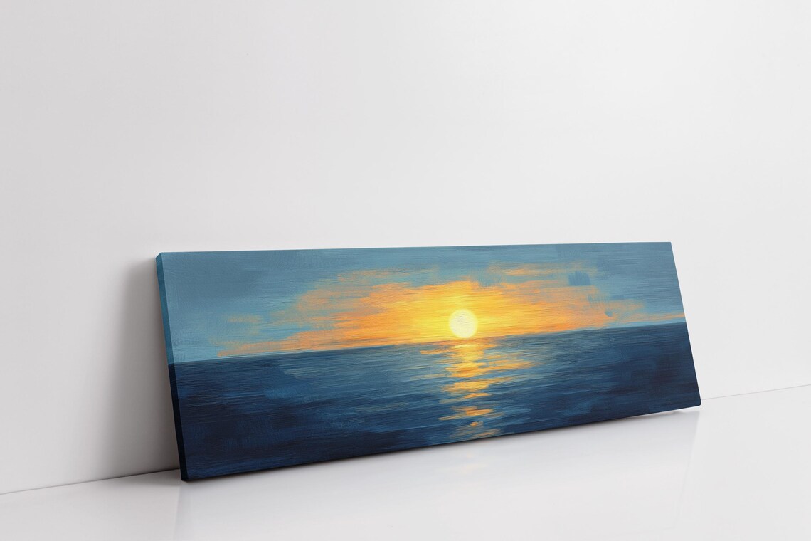 Peaceful Ocean Sunset, Tranquil Coastal Wall Art - Image 6