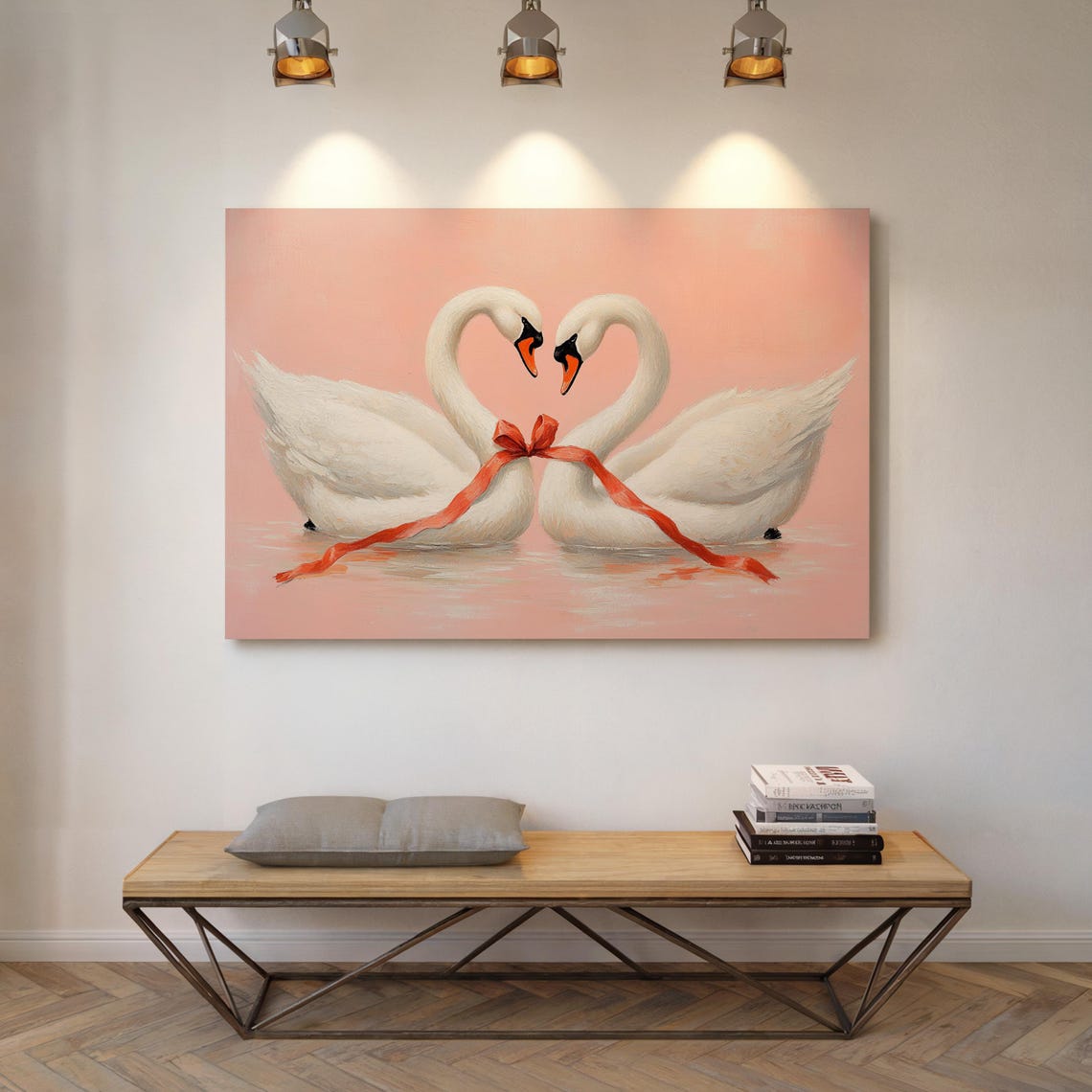 Romantic Swan Pair, Love Themed Decor - Image 7