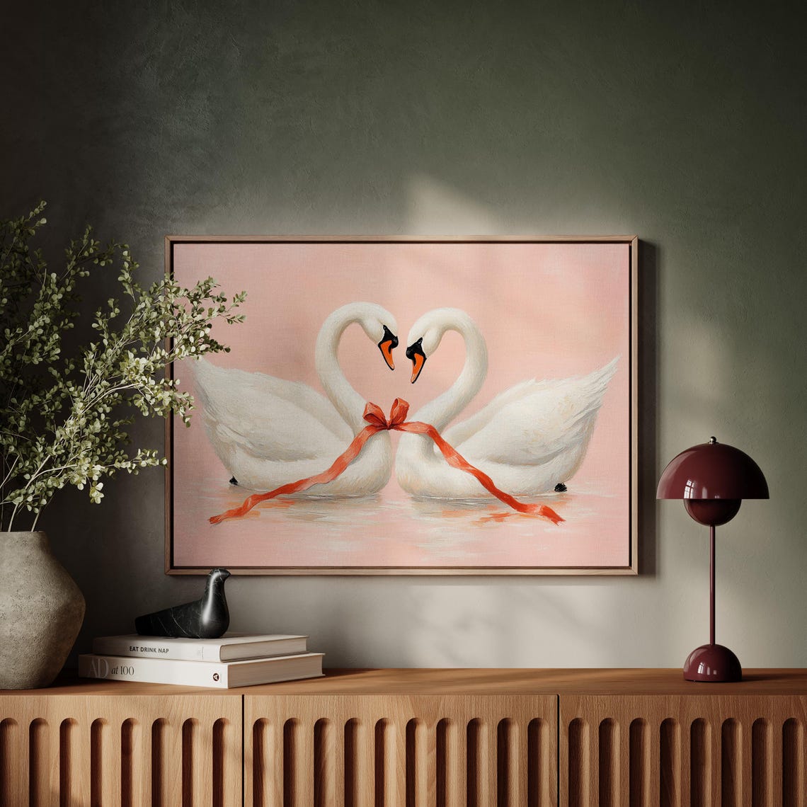 Romantic Swan Pair, Love Themed Decor - Image 6