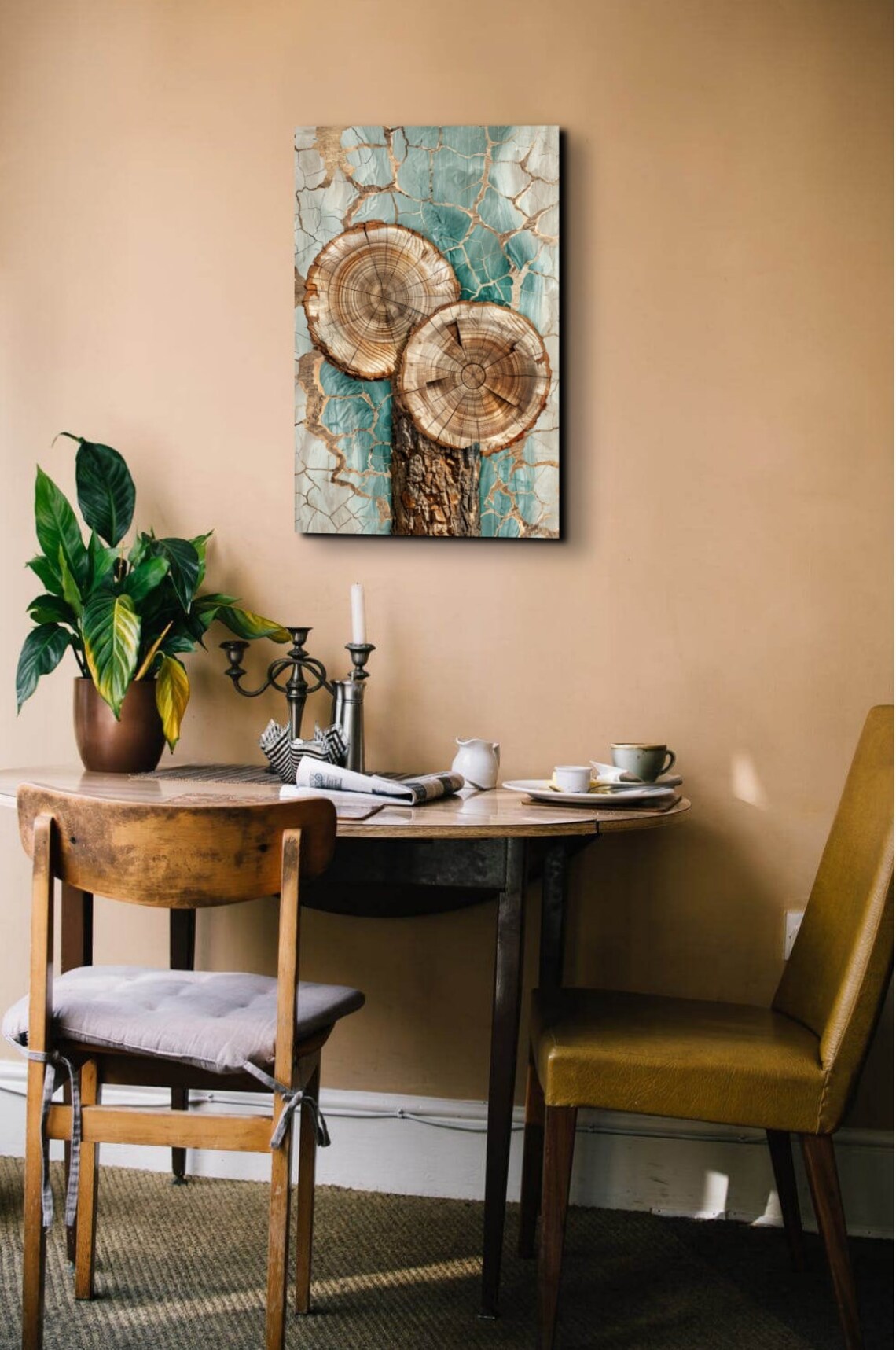 Abstract Tree Ring Nordic Nature Art Print - Image 7
