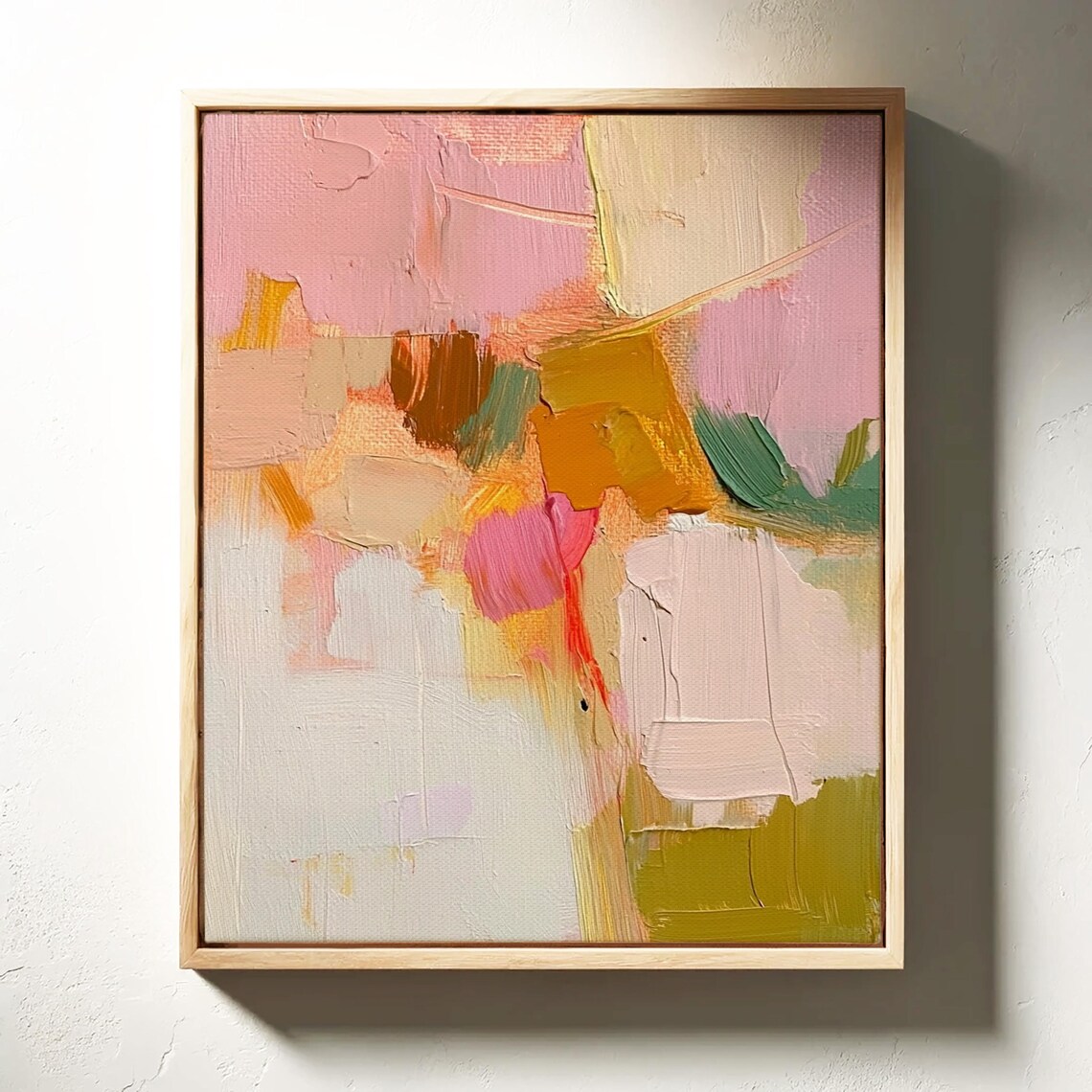 Abstract Pastel Art Print, Bold Textured Modern Decor - Image 4