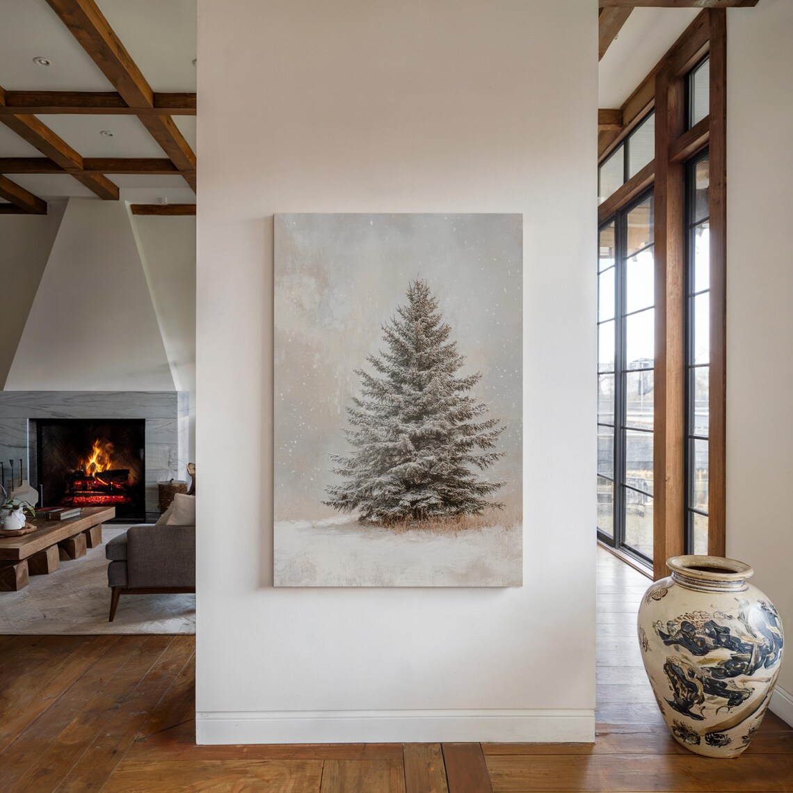 Snow Crusted Christmas Trees in the Forest - Image 4