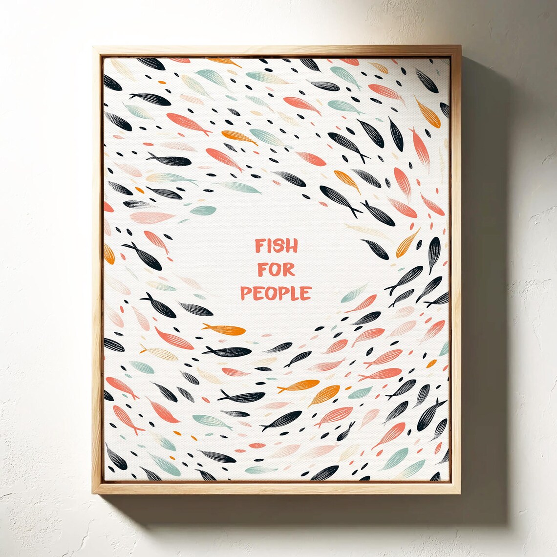 Fish For People Inspirational Christian Quote, Minimalist - Image 3