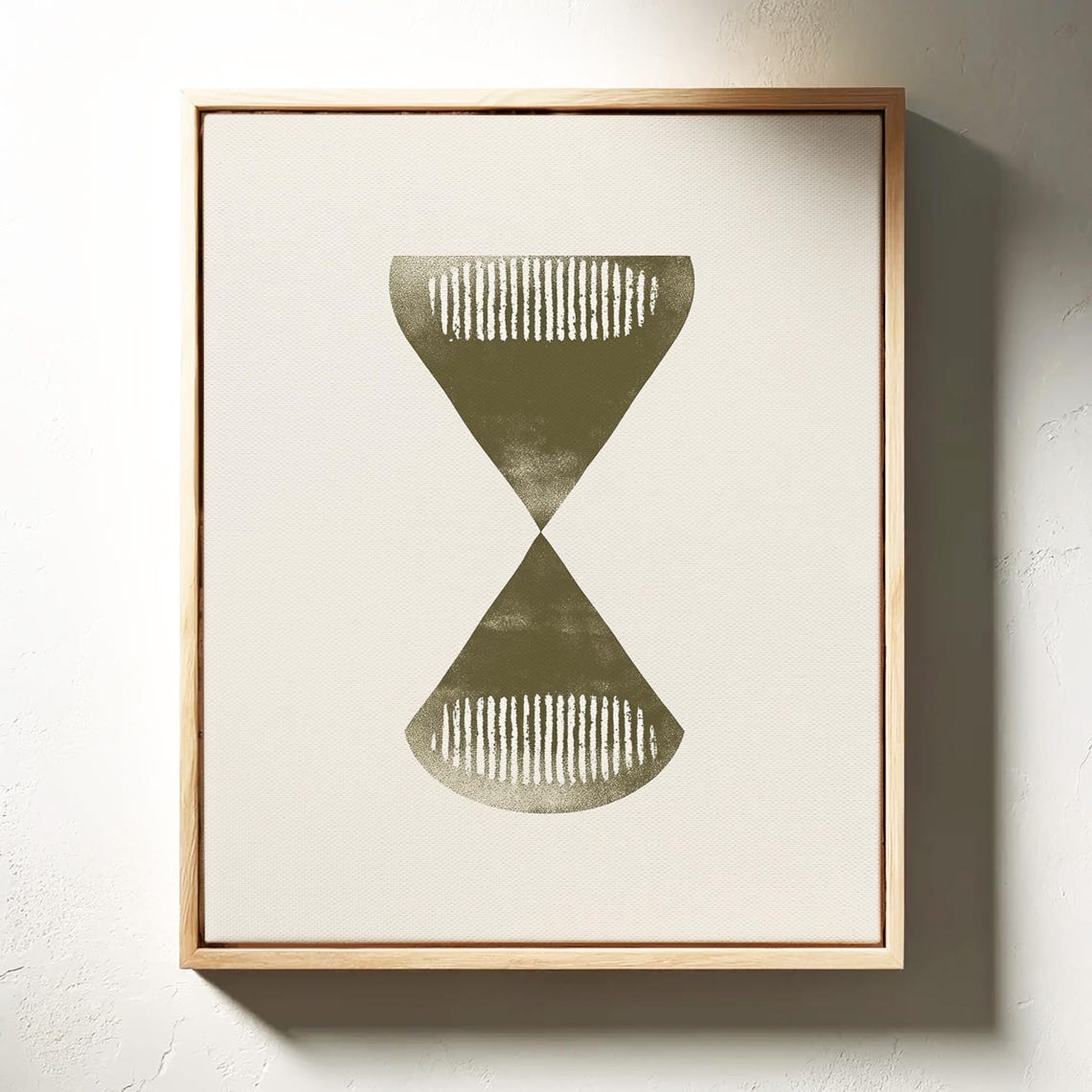 Minimalist Geometric Print Abstract Hourglass Shape Canvas Art
