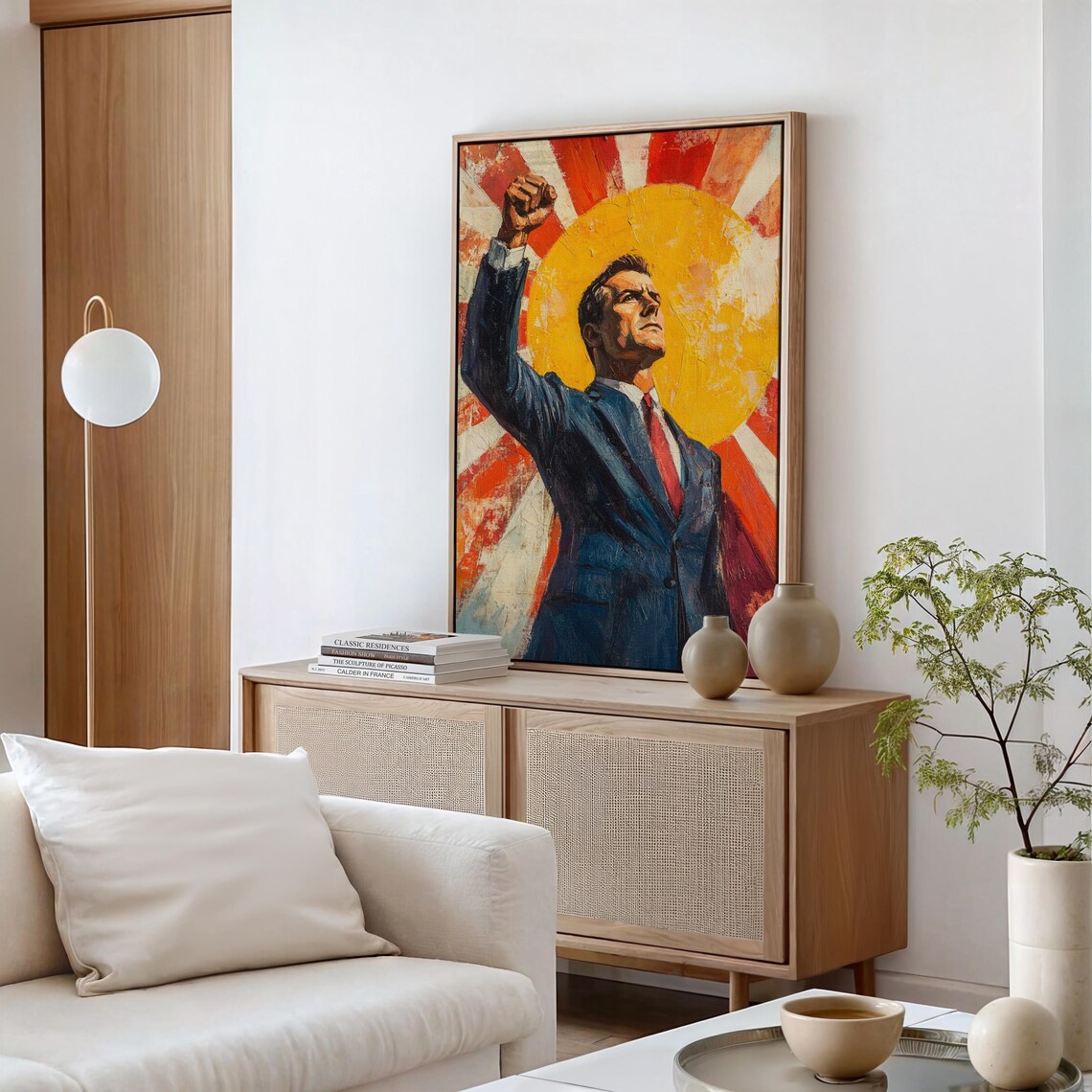 Inspirational Leader Art Raised Fist Bold Sunburst Motivational Poster - Image 6