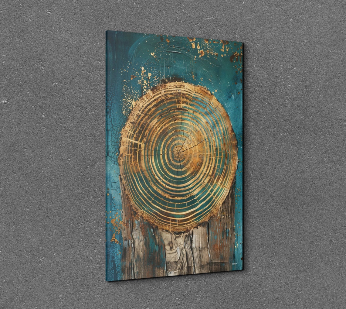 Abstract Tree Ring Nordic Art Print - Image 3