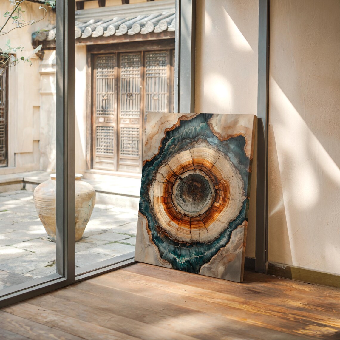 Petrified Wood Abstract Tree Ring Art Print - Image 4