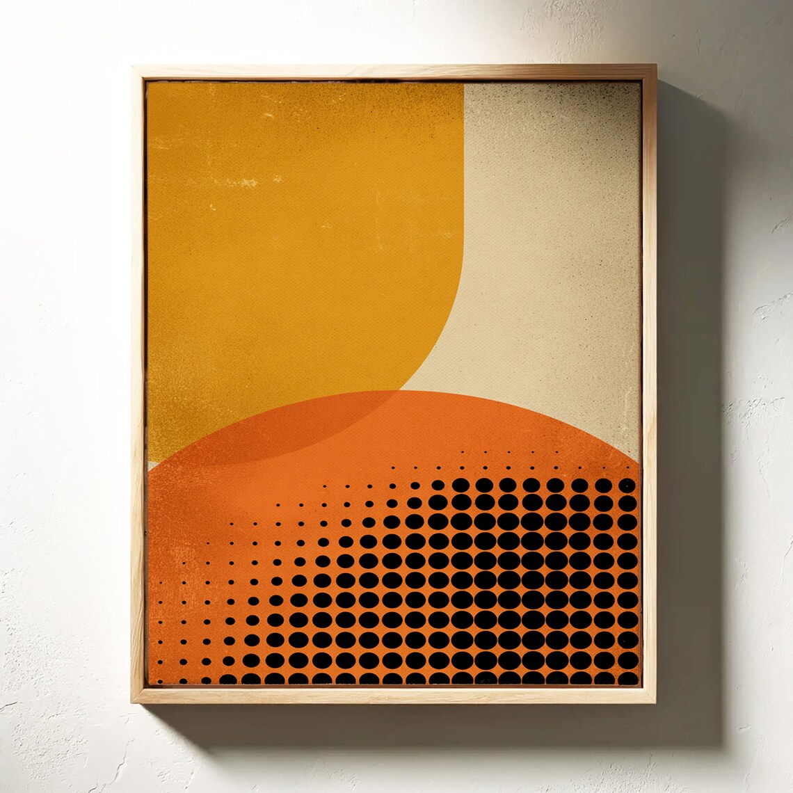 Retro Abstract Circles, Vintage Circle Art Print