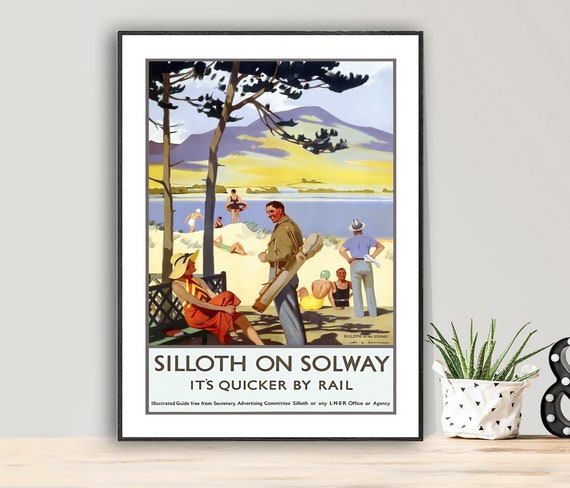 Silloth On Solway England Vintage Travel Poster Poster Paper Or Print Gift Idea Wall Decor