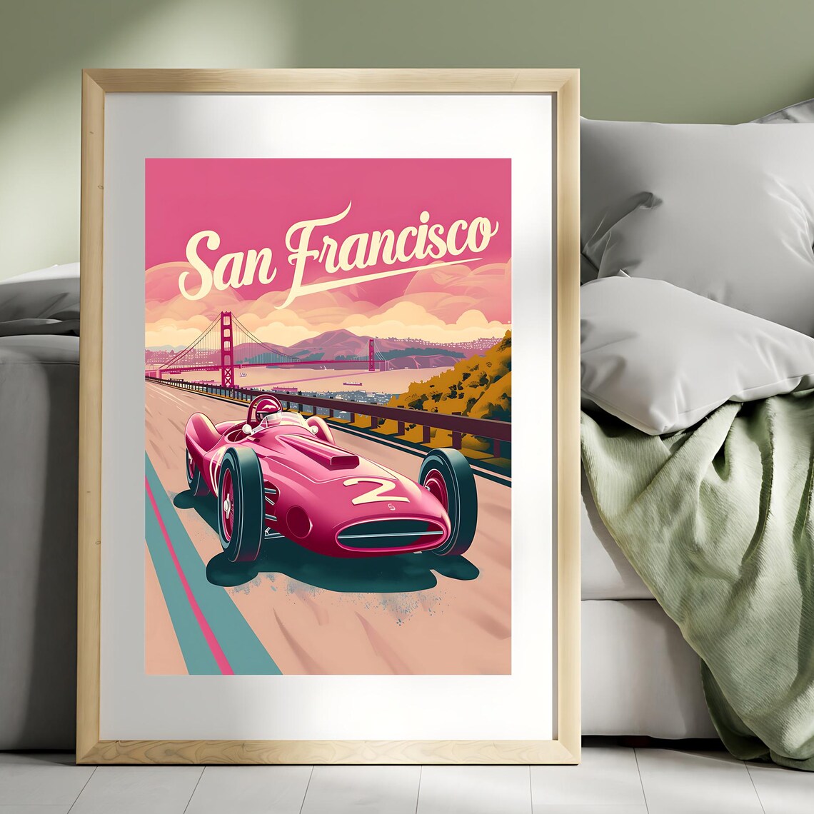 San Francisco Vintage Racing Car Poster