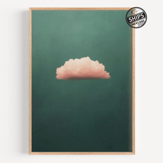 Pink Cloud Art Print Minimalist Abstract Artwork For Modern Wall Decor In Living Room Bedroom Or Office
