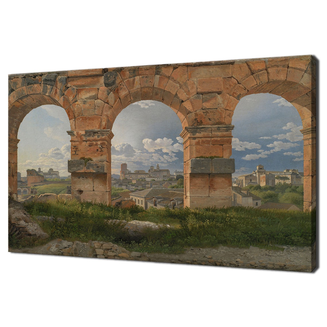View Through Three Arches Of The Colosseum Rome Italy Vintage Poster