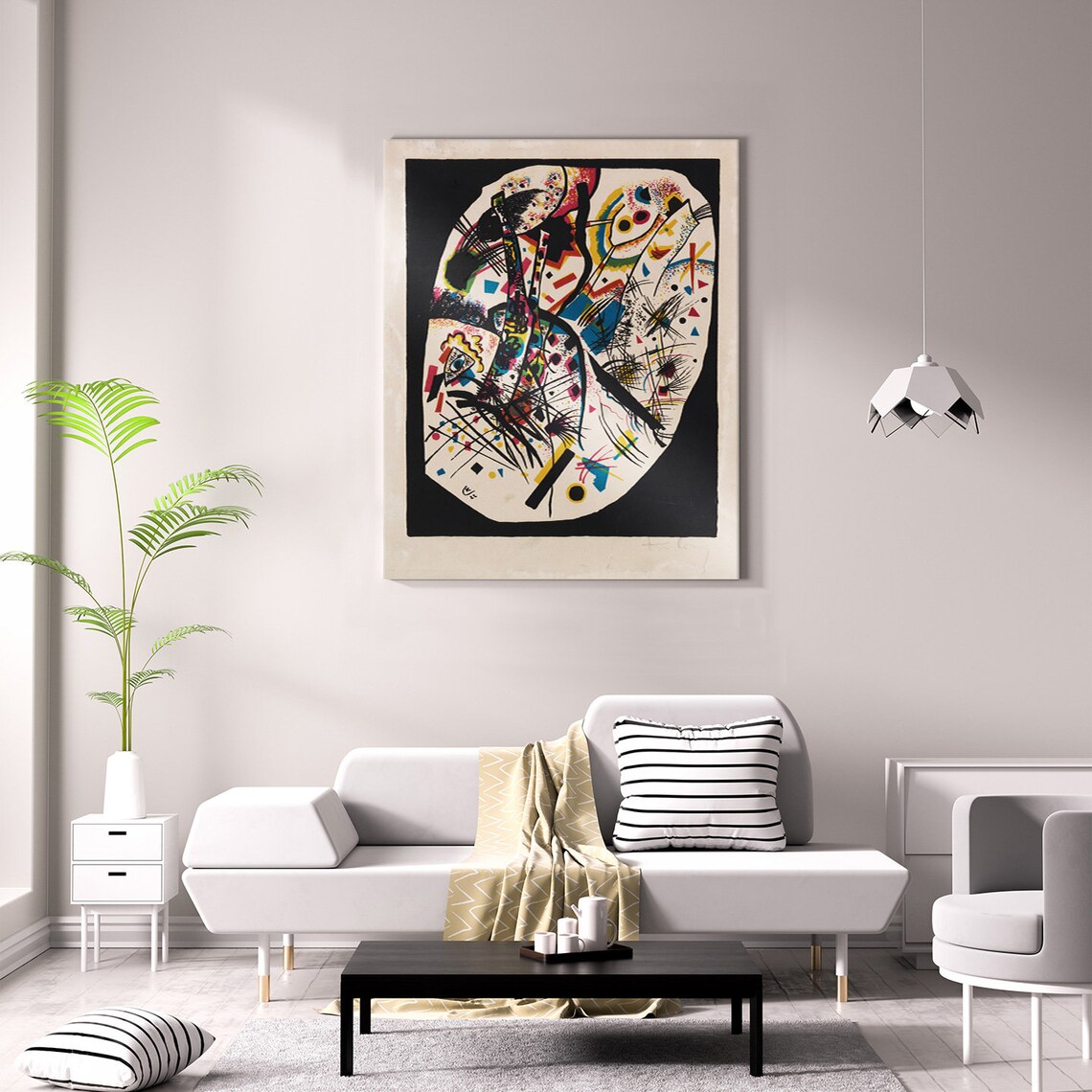 Wassily Kandinsky Kleine Welten III 1922 Black Ground Abstract Art Print - Image 2