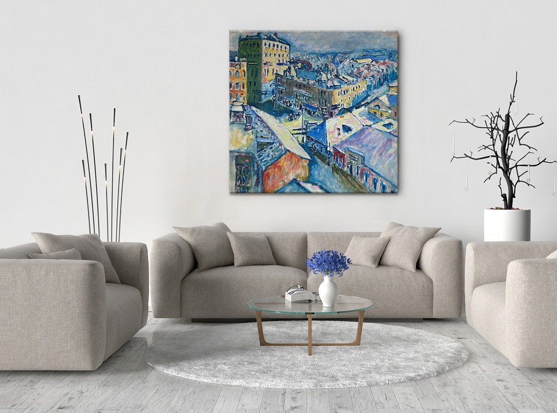 Kandinsky Zubovsky Platz 1916 City Rooftops Impressionist Art Poster - Image 2
