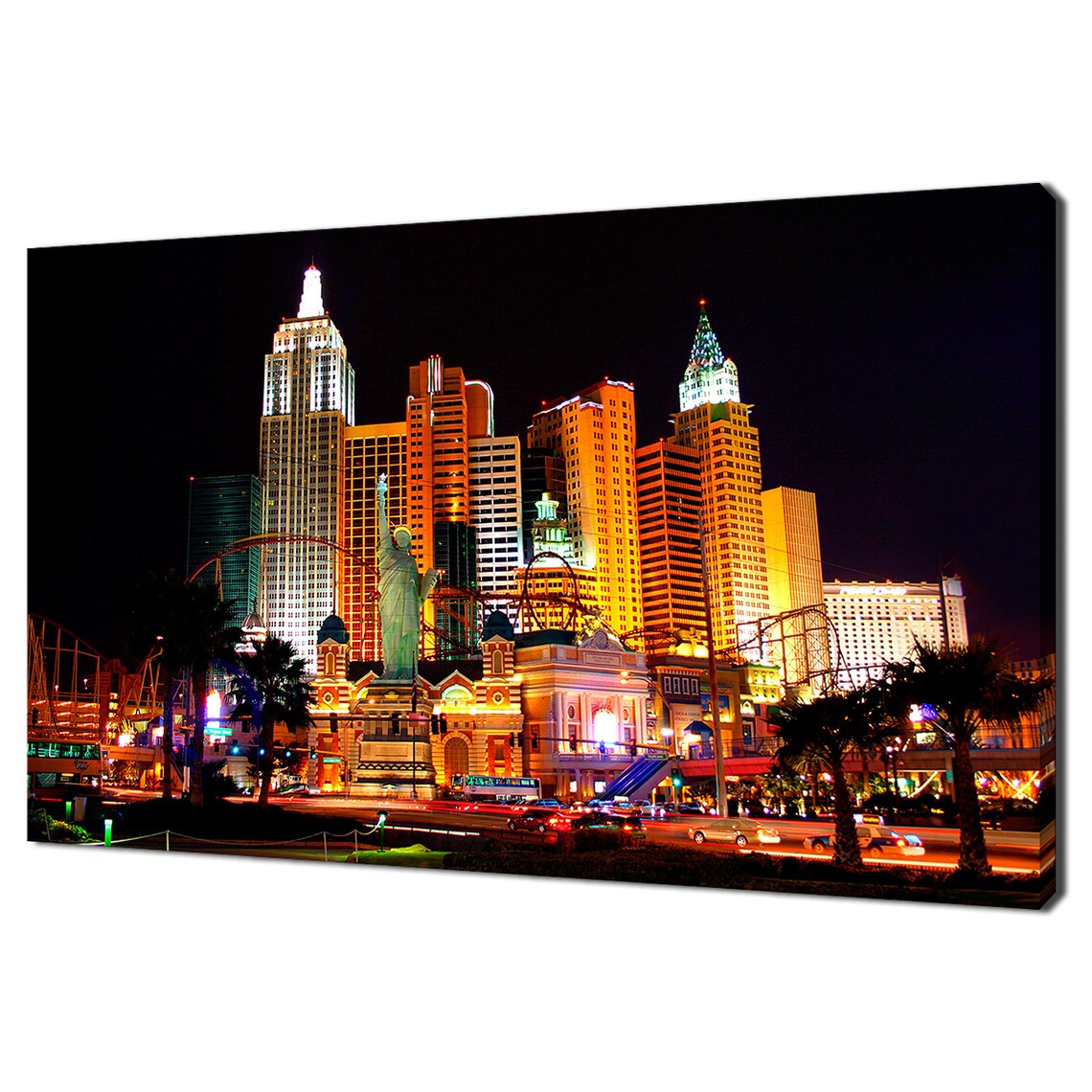 Las Vegas City Lights At Night Modern Art Print