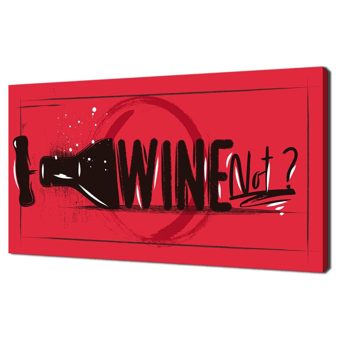 Abstract Wine Not Red Bottle, Modern Design