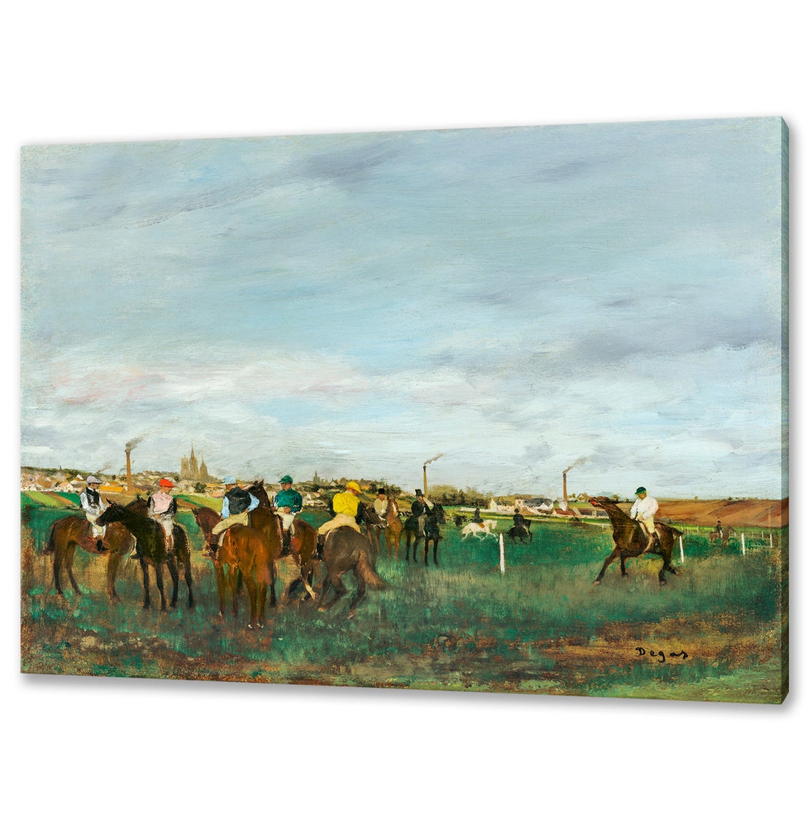 Edgar Degas The Races Ca 18711872 Reproduction Impressionism Style Print Wall Art Ready To Hang