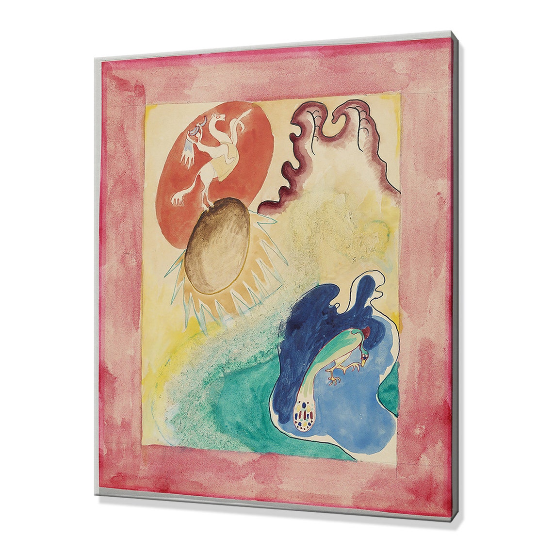 Wassily Kandinsky Design For The Cover Of Almanac The Blue Rider Vi 1911 Classic Design Abstract Reproduction Print Wall Art