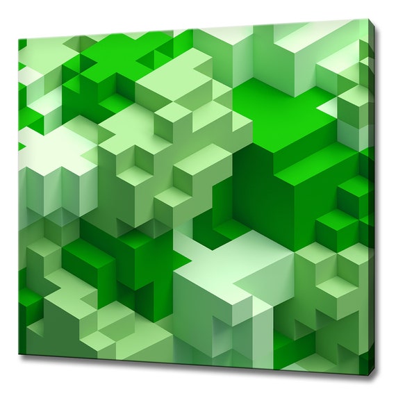Abstract 3d Geometric Shapes Blocks Many Colours Modern Design Home Decor Print Wall Art Picture