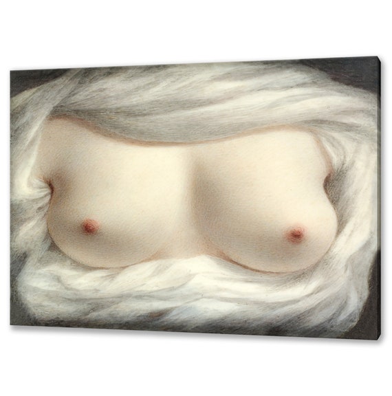 Exposed Female Breasts Vintage Nude Illustration Beauty Revealed 1828 By Sarah Goodridge Reproduction Home Decor Print Wall Art