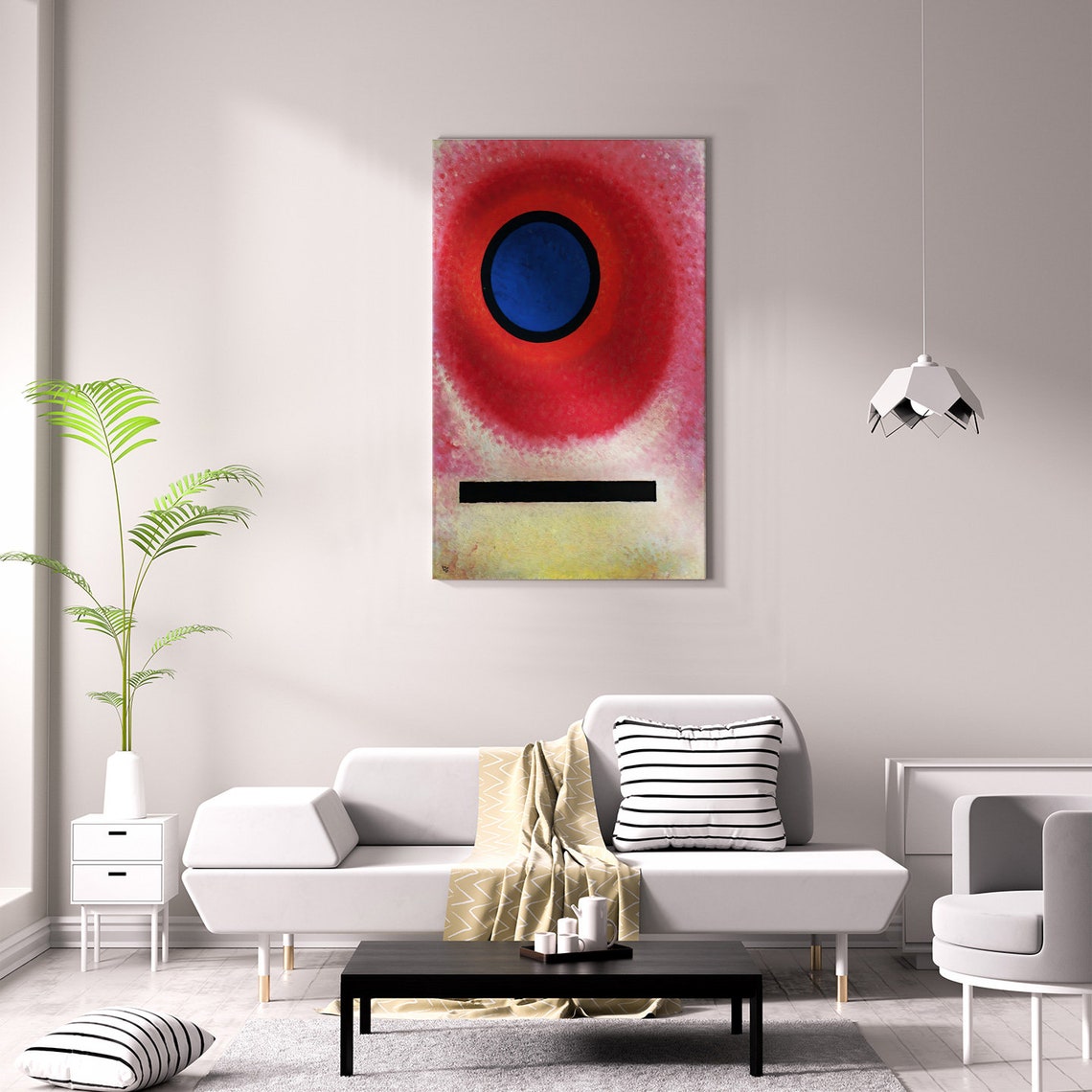 Wassily Kandinsky Blauer Kreis No 2 Cercle Bleu Ii 1925 Classic Design Abstract Decor Reproduction Print Wall Art - Image 2