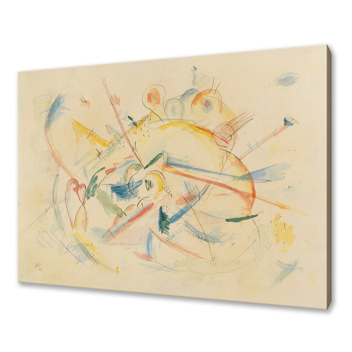 Wassily Kandinsky Ohne Titel 1915 Classic Design Abstract Decor Reproduction Print Wall Art
