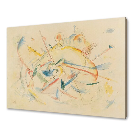 Wassily Kandinsky Untitled 1915 Delicate Abstract Watercolor Wall Art