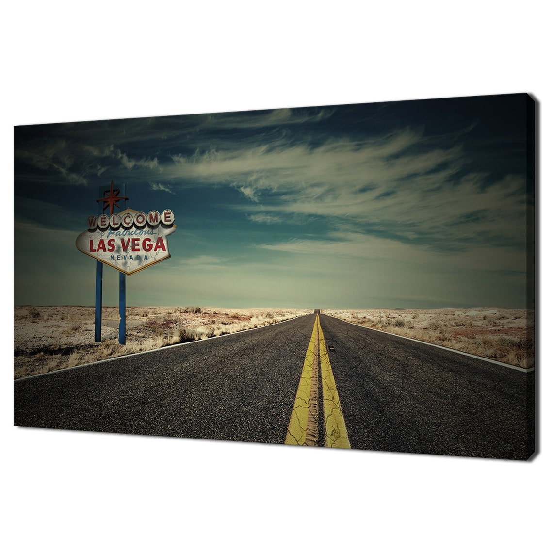 Welcome to Fabulous Las Vegas Nevada Sign Desert Highway Travel Poster