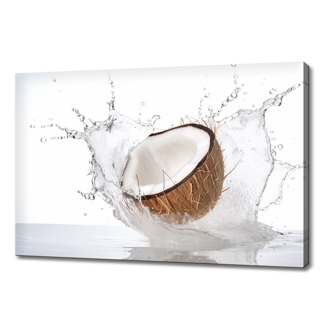 Cracked Coconut Water Splash, Kitchen Wall Art