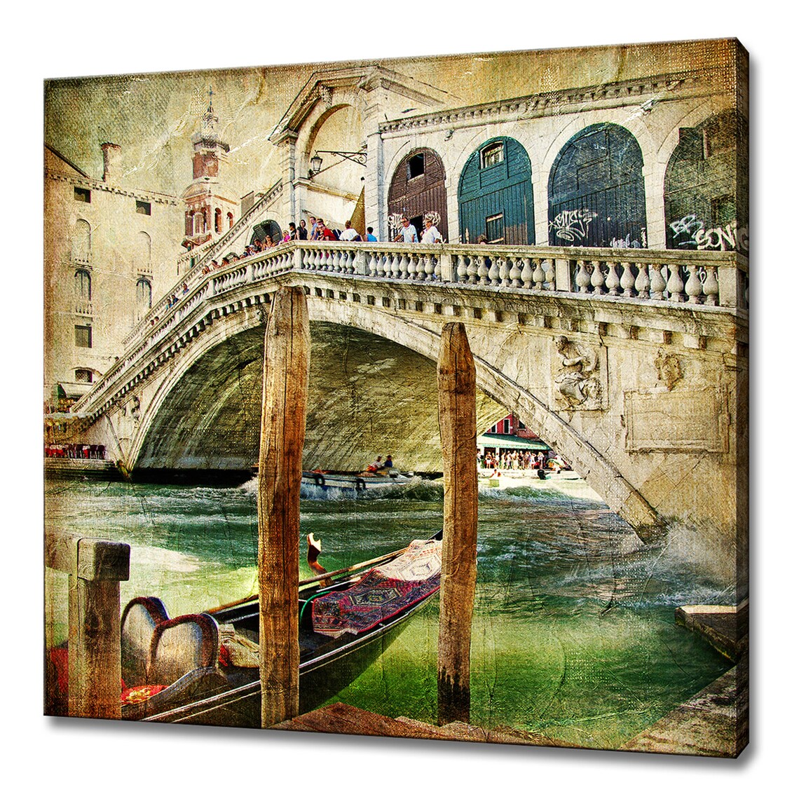 Venice Rialto Bridge, Italy Modern Travel Poster
