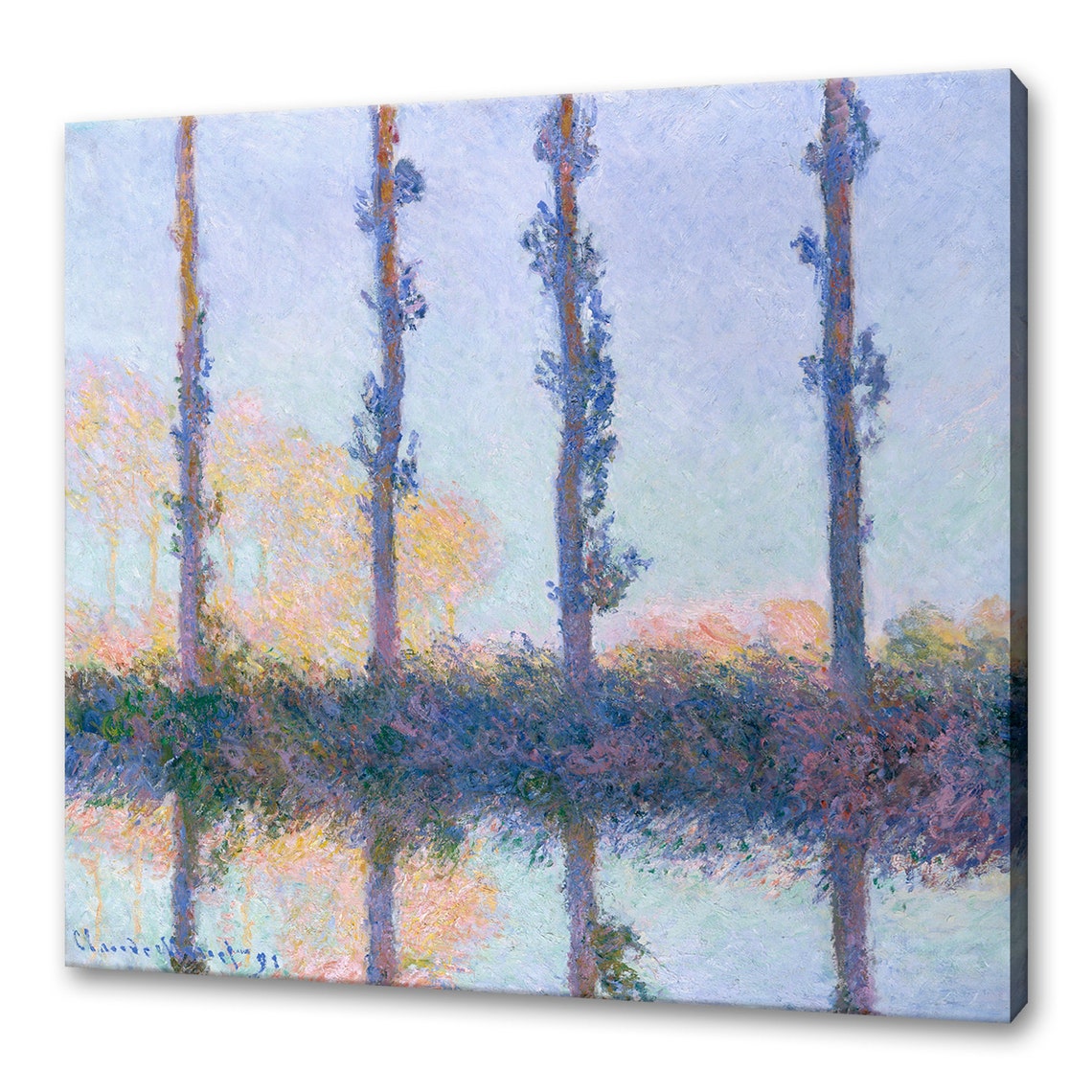 Claude Monet The Four Trees 1891 Poplars Impressionist Art Print