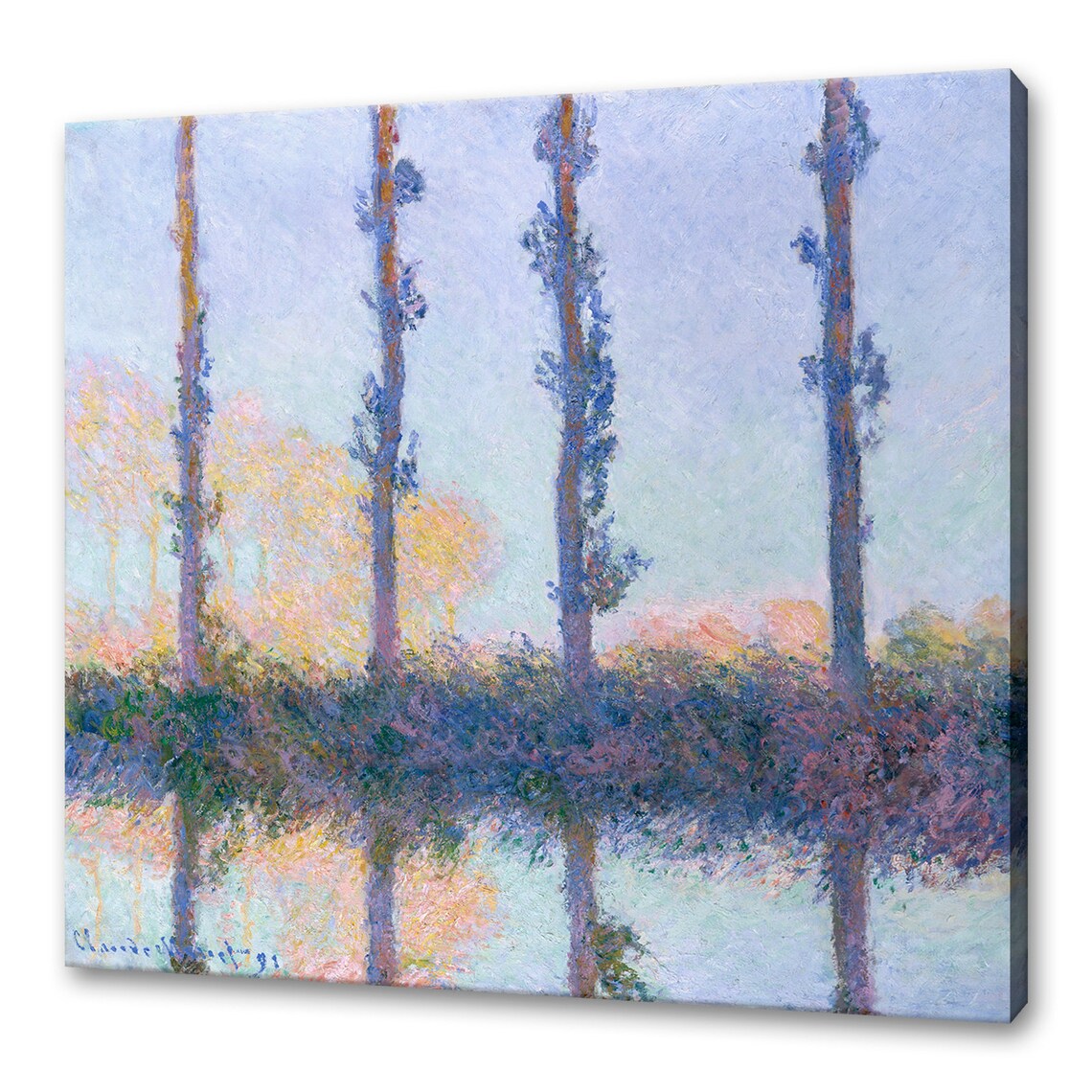 The Four Trees 1891 By Claude Monet Reproduction Modern Style Impressionism Print Wall Art
