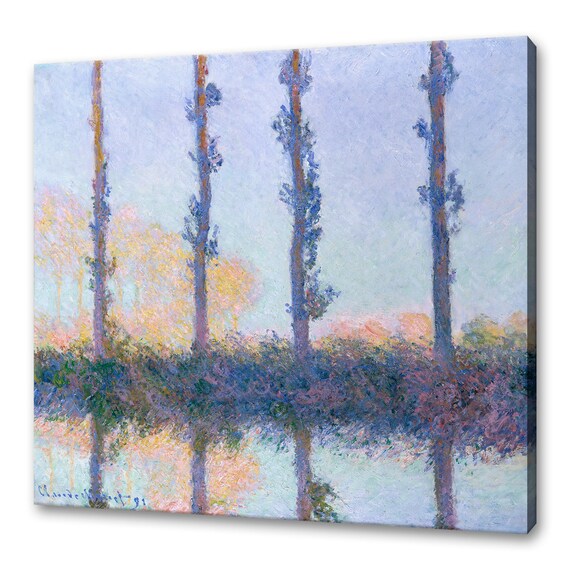 The Four Trees 1891 By Claude Monet Reproduction Modern Style Impressionism Print Wall Art