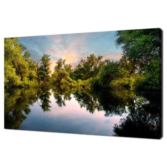 Calm Water Of Danube River Modern Landscape Design Home Decor Print Wall Art Picture Wall Hanging