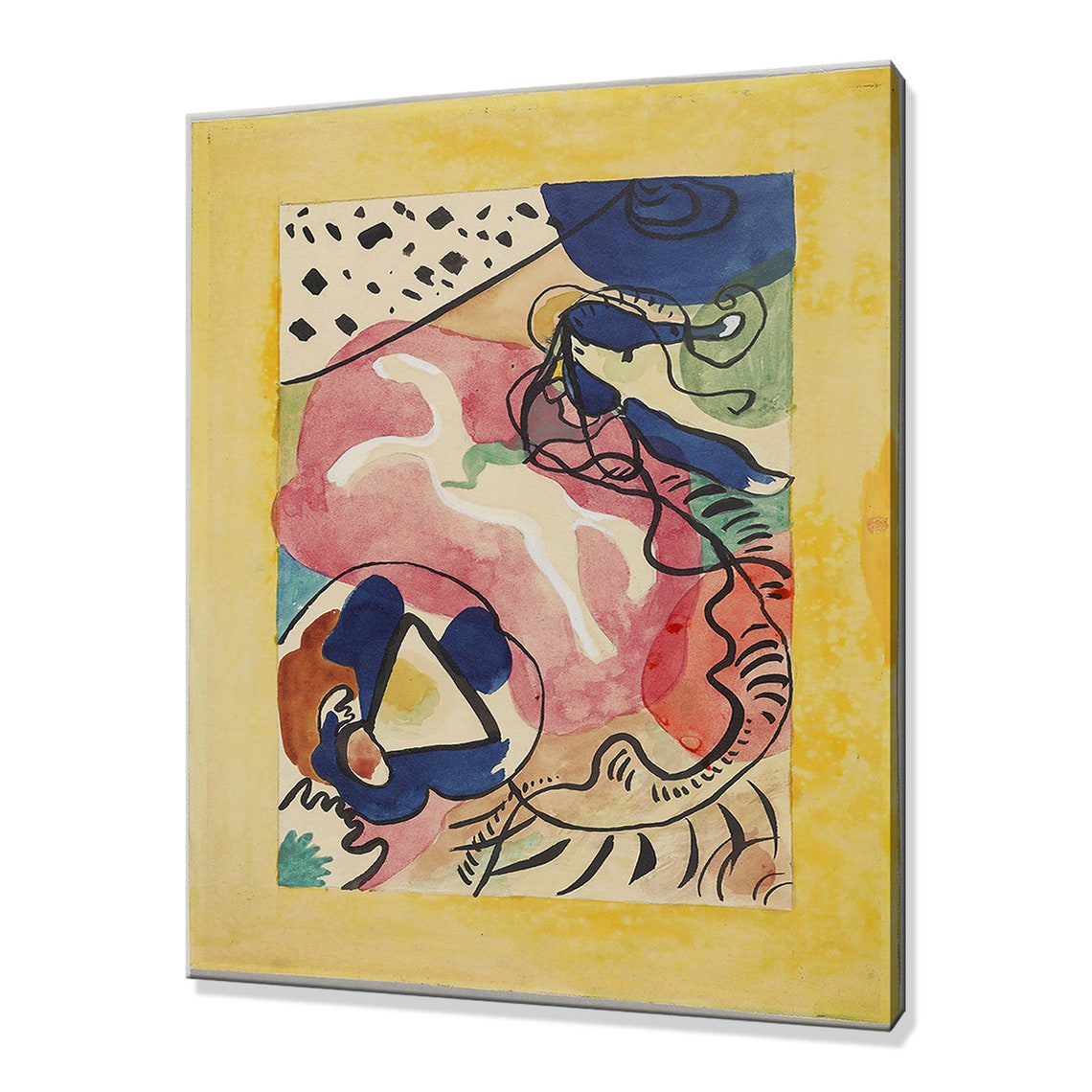 Wassily Kandinsky Design For The Cover Of Almanac The Blue Rider Iv 1911 Classic Design Abstract Reproduction Print Wall Art