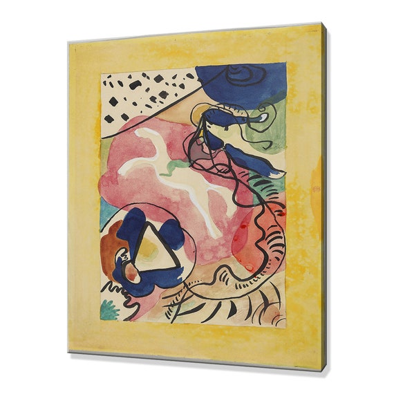 Wassily Kandinsky Design For The Cover Of Almanac The Blue Rider Iv 1911 Classic Design Abstract Reproduction Print Wall Art