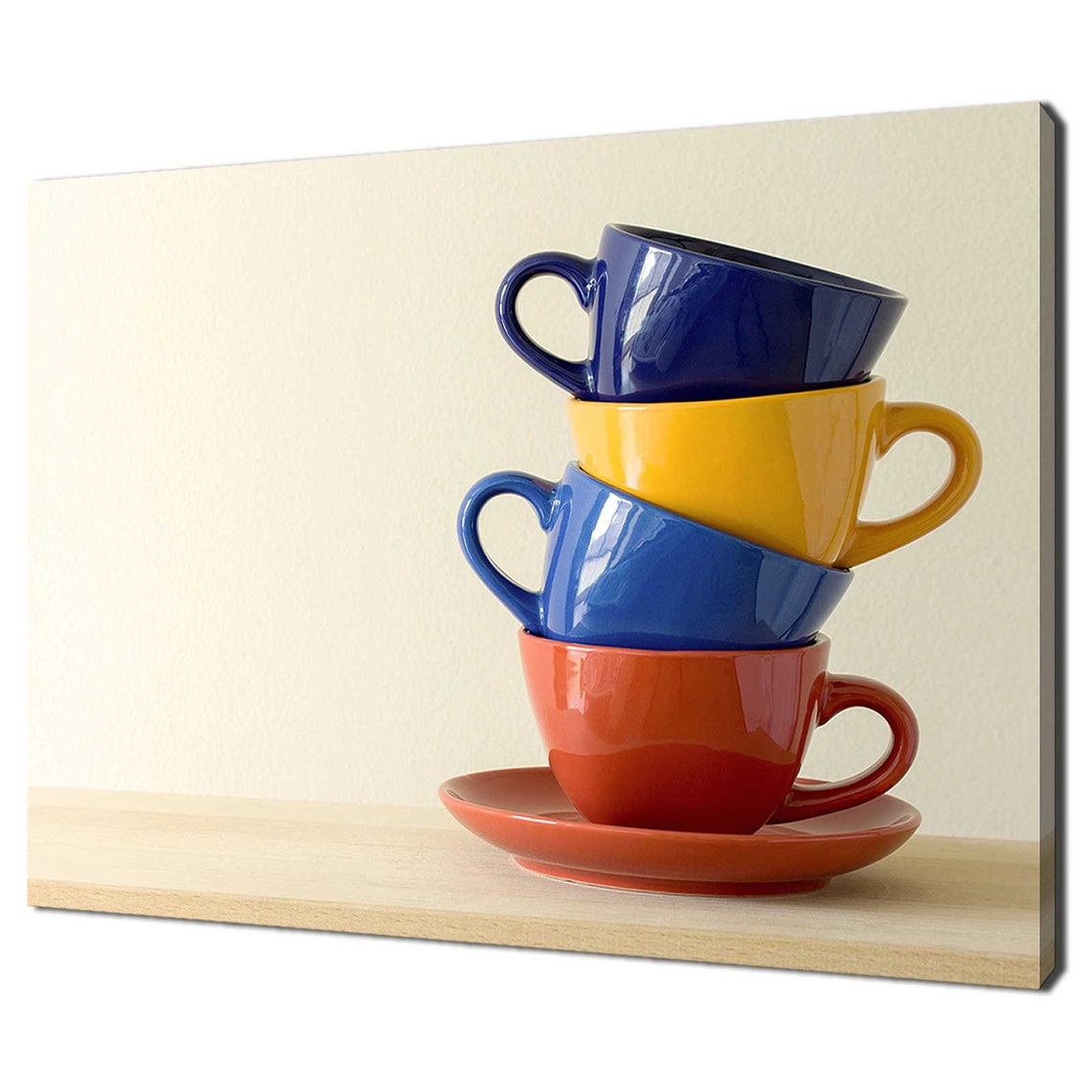 Stuck Of Colourful Coffee Cups Modern Kitchen Design Home Decor Print Wall Art Wall Hanging