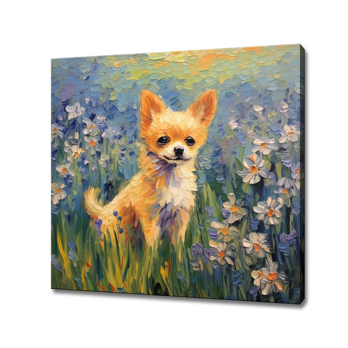 Chihuahua Dog Portrait Art Print, Pet Wall Art