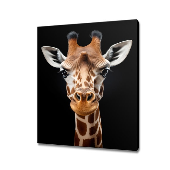 Giraffe Portrait Art Print, Animal Wall Decor