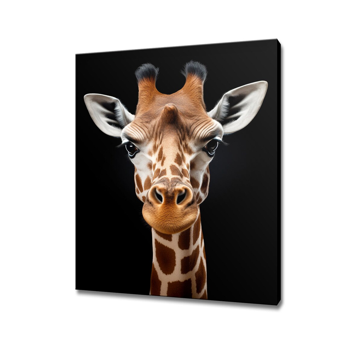 Giraffe Portrait Art Print, Animal Wall Decor