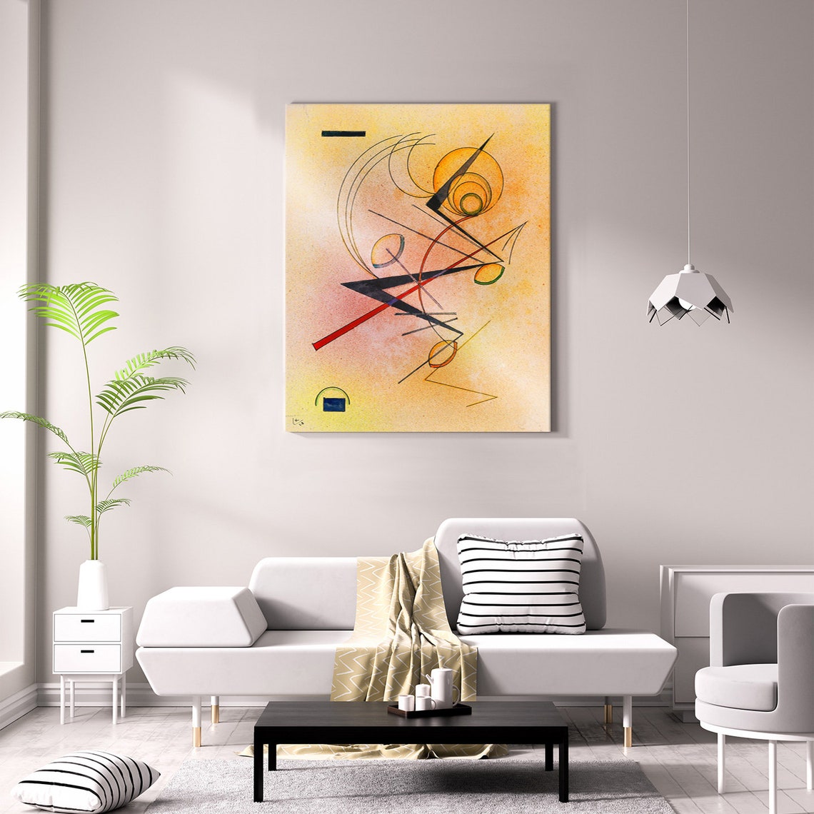 Wassily Kandinsky Kleines Warm 1928 Classic Design Abstract Decor Reproduction Print Wall Art - Image 2