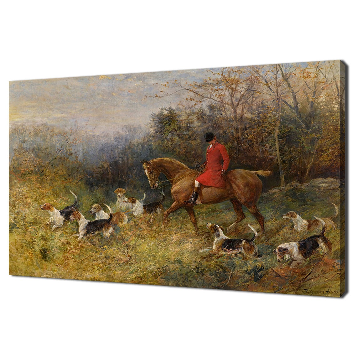 The Draw Heywood Hardy Reproduction Horse Vintage British Hunt Print Wall Art Vintage Victorian Painting Print Antique Fine Art